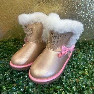 Juicy Couture Gold and Pink Kids Boots